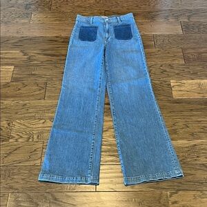 Le Jean Virginia Wide Leg High Rise Size 28